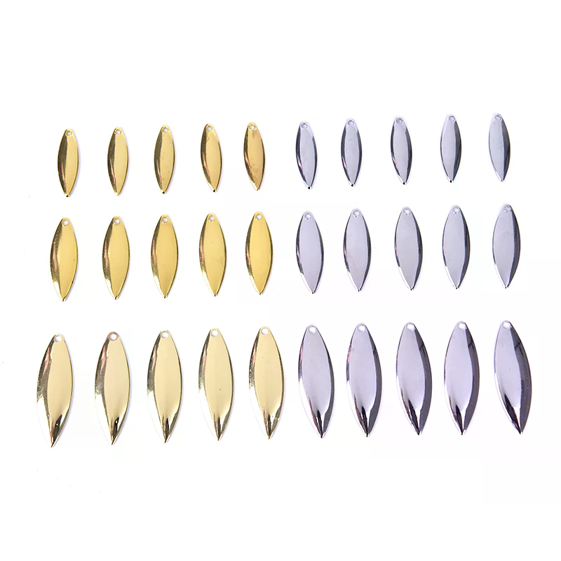 50pcs Willow Spinner Blades Sm - огляд і ціна Fishing Lure Blade Bait
