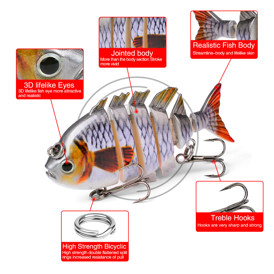 HS077 Multi Jointed Fishing Lu - огляд і ціна Fishing Lure Swimbait